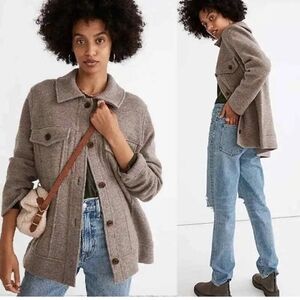 Madewell Taupe Bomber Jacket